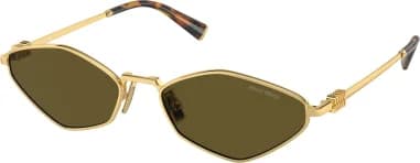 Lunettes de Soleil Miu Miu MU 56ZS monture en métal doré