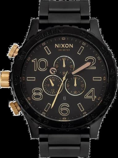 Montre Homme Nixon 51-30 Chrono A083-1041 noir et or