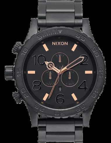 Montre Homme Nixon 51-30 Chrono A083-957 Chrono noir et or rose