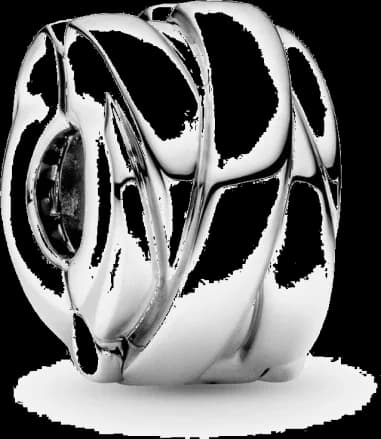 Charm Pandora Clip argent Rubans polis Pandora Moments
