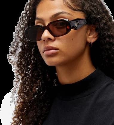 Lunettes de soleil Prada Symbole PR 17WS forme rectangulaire vue 3