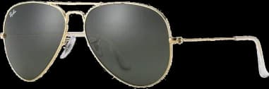 Montre Ray-Ban RB3025 W3234 Lunettes de soleil Ray-Ban Aviator Large RB3025 W3234 en métal doré verres verts