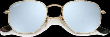 Lunettes de soleil Ray-Ban Hexagonal Flat Lenses RB3548N 001/30 doré or vue 2