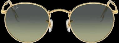 Lunettes de soleil Ray-Ban Round Metal RB3447 001/BH Rondes Arista doré gold vue 3