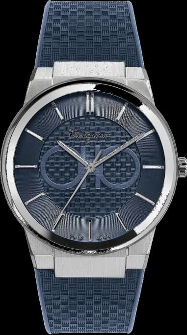 Montre Salvatore Ferragamo SFHP00120 en Acier et Silicone Bleu
