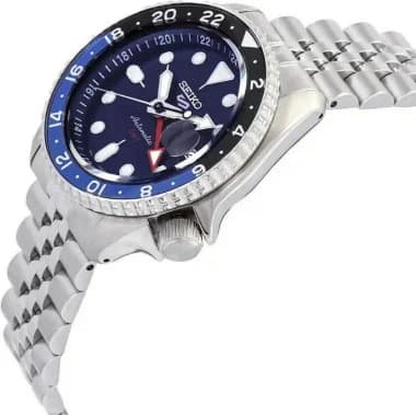 Montre Seiko SSK003K1 GMT Automatique Acier Cadran Bleu Soleillé vue 2