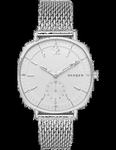 Montre Skagen SKW2402 Boîtier Coussin et Maille Milanaise Argentée