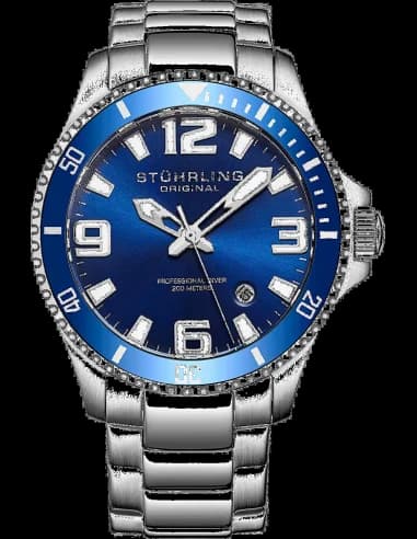 Montre Homme Stuhrling Original Aquadiver 395.33U16 Argent