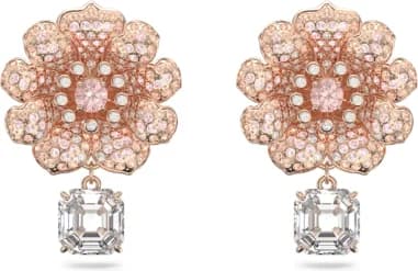 Boucles d'oreilles Swarovski Connexus 5615101 plaqué or rose incrustées de cristaux