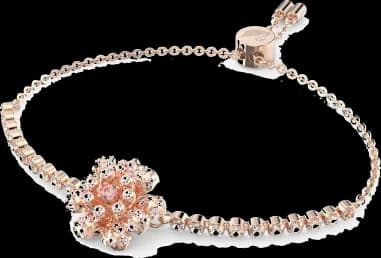 Bracelet ajustable Swarovski 5621144 Floral incrusté de cristaux roses