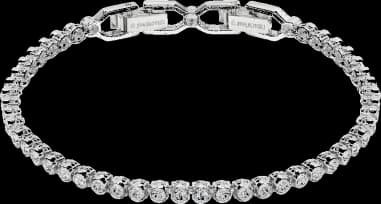 Bracelet Swarovski Emily 1791305 ajustable en métal rhodié cristaux blancs