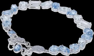 Bracelet Swarovski Gema bleu et blanc en métal rhodié