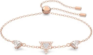 Bracelet Swarovski Ortyx 5643737 taille triangle plaqué or rose blanc
