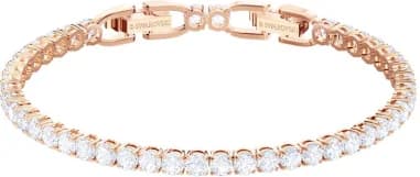 Bracelet Swarovski Tennis 5464948 Blanc Plaqué Or Rose