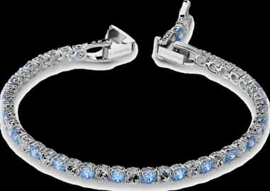 Bracelet Swarovski Tennis 5536469 deluxe blanc et bleu rhodié