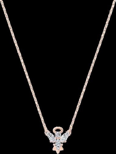 Collier Swarovski Magic Angel 5498966 plaqué or rose cristaux blancs
