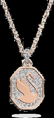 Collier Swarovski Signum 5621106 pour Femme en or rose plaqué et cristaux blancs