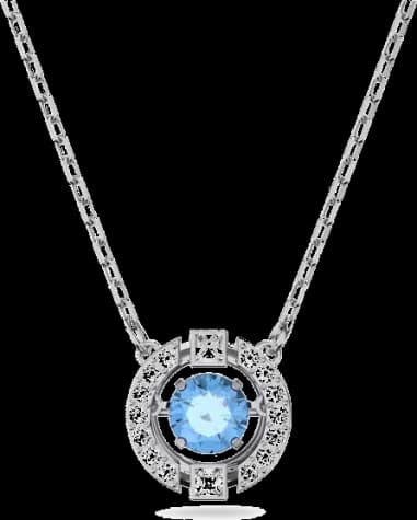 Collier Swarovski Una 5279425 Élégance Scintillante en Cristal Pavé avec pierre bleue