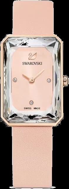 Montre Femme Swarovski 5547719 Uptown Cadran Rose et Bracelet Cuir Beige