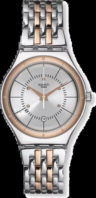 Montre Homme Swatch YWS404G Acier Bicolore Argent et Or Rose