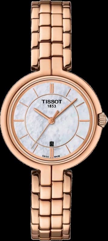 Montre Tissot T-Lady Flamingo T0942103311101 quartz en acier inoxydable cadran nacre