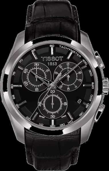 Montre Tissot T035.617.16.051.00 Chronographe Quartz Acier et Cuir Noir