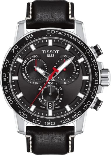 Montre Tissot T1256171605100 Supersport Chrono Cuir Noir 45,5mm