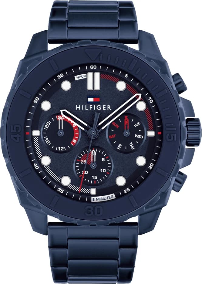 Montre Homme Tommy Hilfiger Morgan 1710691 cadran bleu bracelet acier