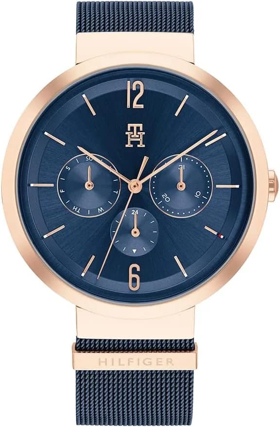 Montre Femme Tommy Hilfiger Lidia 1782541 cadran bleu bracelet maille milanaise