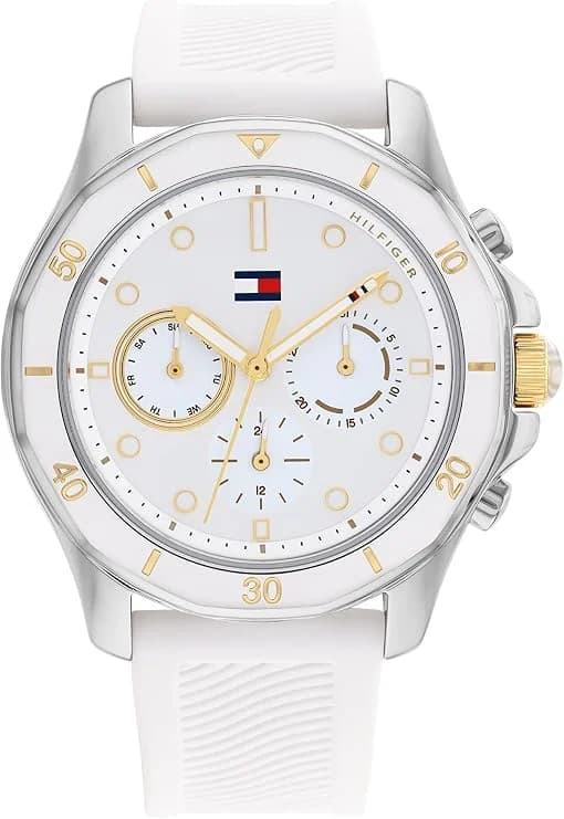 Montre Femme Tommy Hilfiger Brooklyn 1782568 cadran blanc bracelet silicone