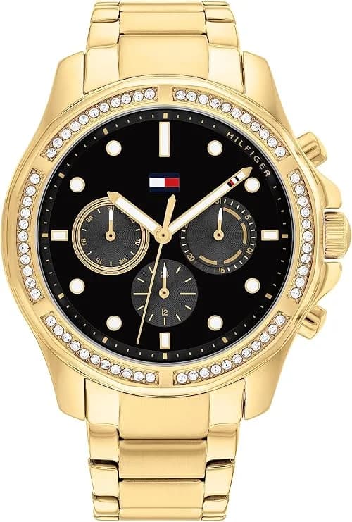 Montre Femme Tommy Hilfiger Brooklyn 1782570 cadran noir bracelet acier