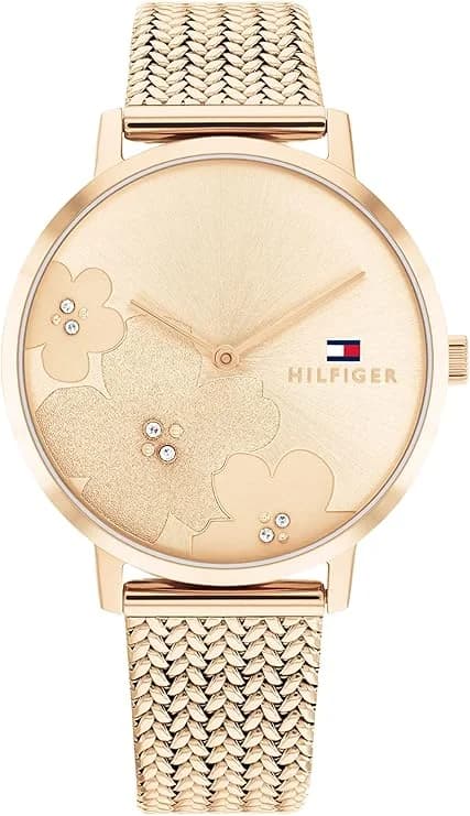 Montre Femme Tommy Hilfiger Tea 1782603 cadran or rose bracelet maille milanaise