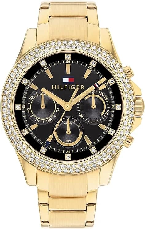 Montre Femme Tommy Hilfiger Haven 1782676 cadran noir bracelet acier