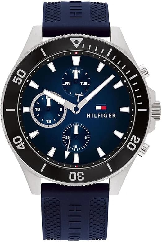 Montre Homme Tommy Hilfiger Larson 1791920 cadran bleu bracelet silicone
