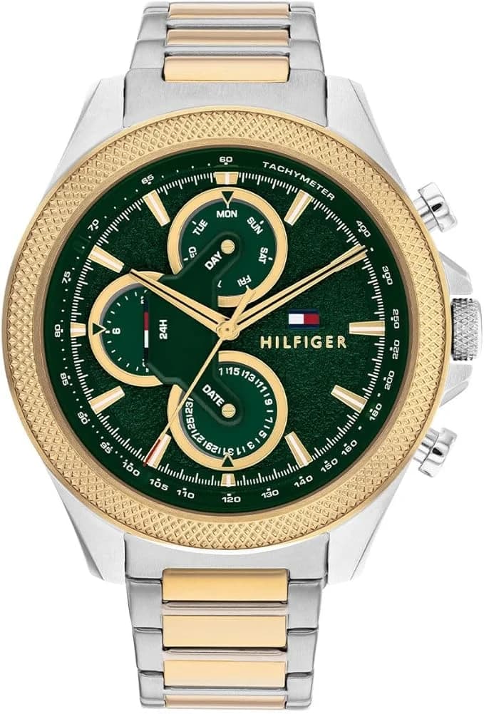Montre Homme Tommy Hilfiger Clark 1792079 cadran vert bracelet acier