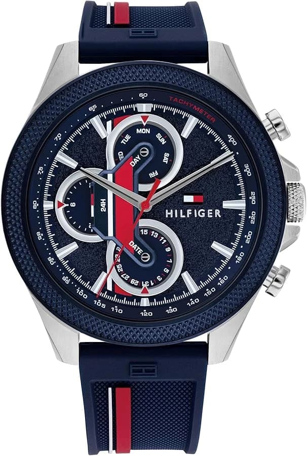 Montre Homme Tommy Hilfiger Clark 1792083 cadran bleu bracelet silicone