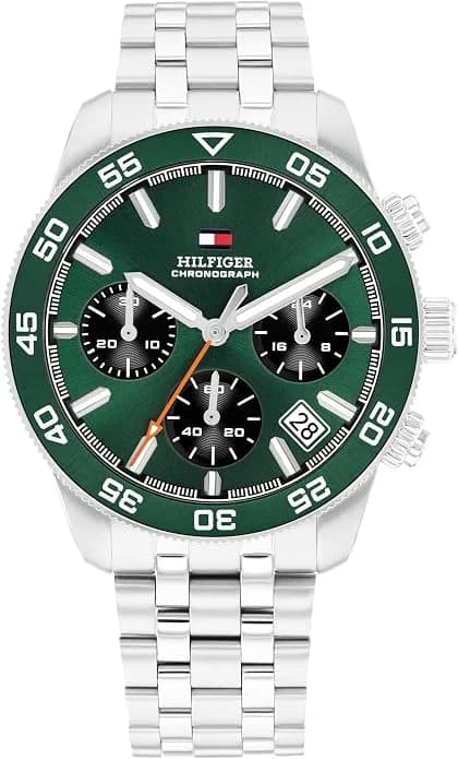 Montre Homme Tommy Hilfiger TH85 1792214 cadran argenté bracelet acier
