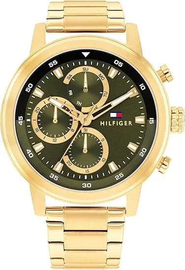 Montre Homme Tommy Hilfiger Rocky 1792216 cadran vert bracelet acier