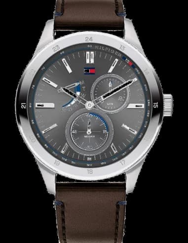 Montre Homme Tommy Hilfiger 1791637 Austin Cadran Bleu et Cuir Marron