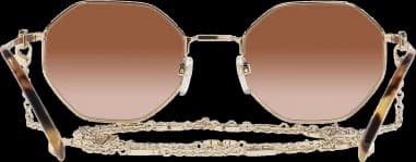 Lunettes de soleil Valentino Garavani VA2040 Hexagonales avec chaine vue 2