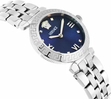 Montre Femme Versace Daphnis VEOCA0124 bracelet acier argenté cadran bleu vue 2