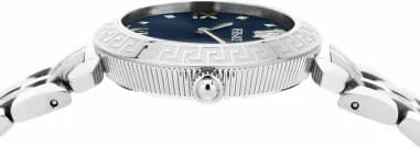 Montre Femme Versace Daphnis VEOCA0124 bracelet acier argenté cadran bleu vue 3