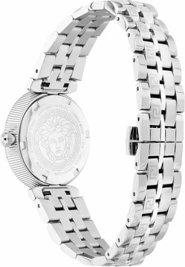 Montre Femme Versace Daphnis VEOCA0124 bracelet acier argenté cadran bleu vue 4