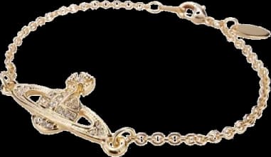 Bracelet Vivienne Westwood Olympia bas relief en chaine souple vue 2