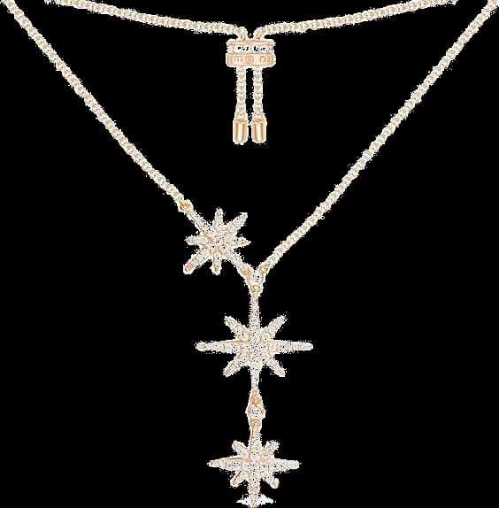 Collier ajustable pour femme APM Monaco Triple Météorites en métal plaqué or rose - Réf. PC3350OX