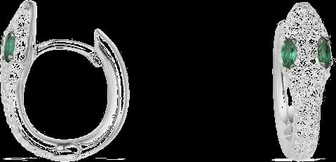 Boucles d'oreilles femme APM Monaco Kaa Serpent en argent 925, référence AE10184XKG