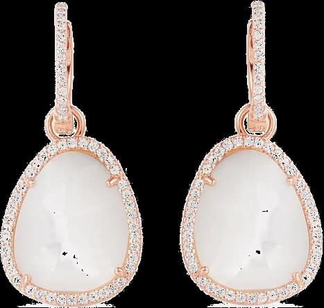 Boucles d'oreilles APM Monaco AE036-110257 en argent 925, placage or rose et zirconium blanc pour femme