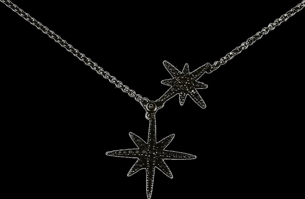 Collier femme APM Monaco AC3351BZT Double Météorites en métal rhodié noir