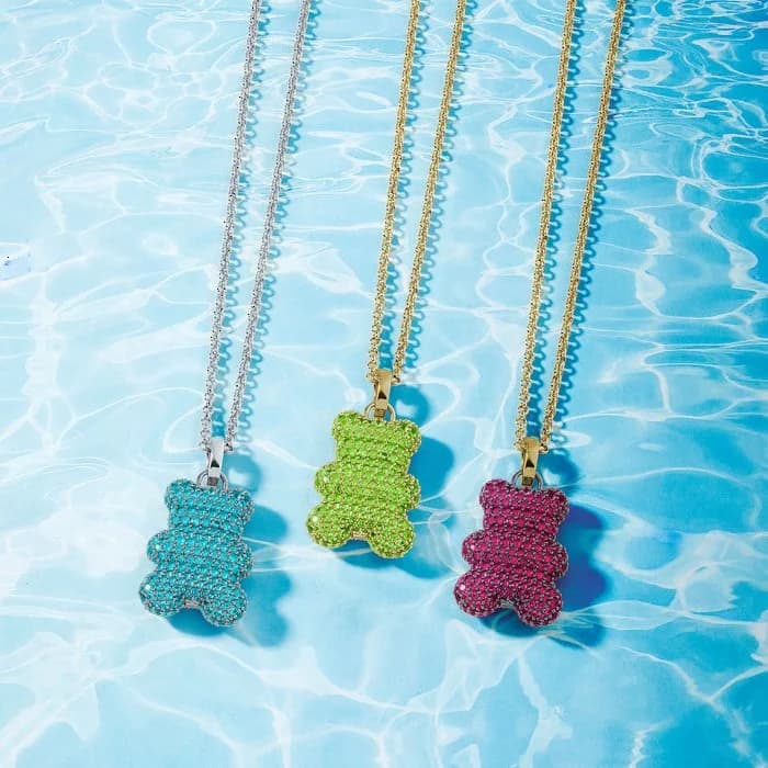Collier APM Monaco Yummy Bear Wonderland en argent 925, ourson pavé de cristaux, réglable 42-65 cm, unisexe, réf. YC6483XLIY vue 3