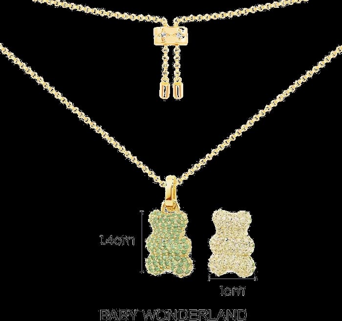 Collier APM Monaco YC6431XLIY en or jaune, pendentif ourson Yummy Bear pavé de zirconium, unisexe vue 3